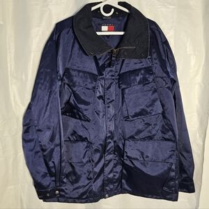 Tommy Hilfiger Dark Blue Water Resistant Field Jacket -Size Large
